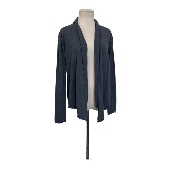 Prana gray organic cotton long sleeves open front cardigan size Small - Picture 7 of 9